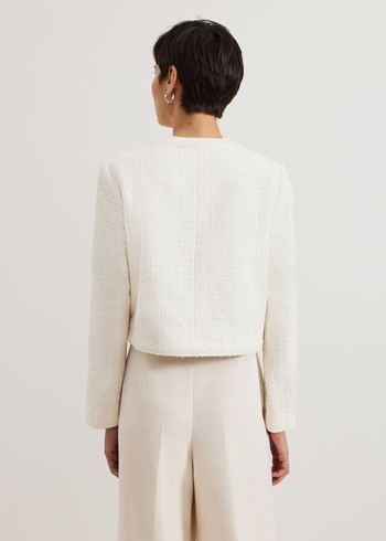 Phase Eight Ripley Boucle Jackets White Australia | AR8402915